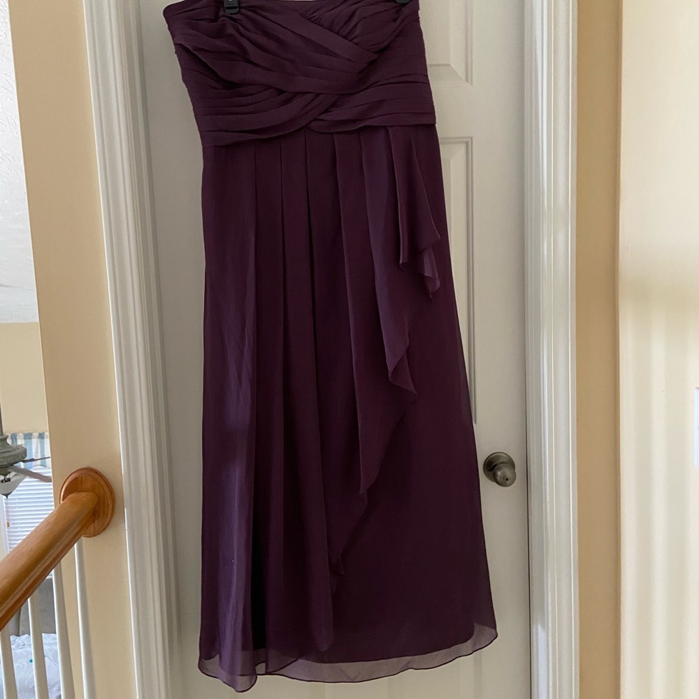 David’s bridal plum colored bridesmaid dress 24